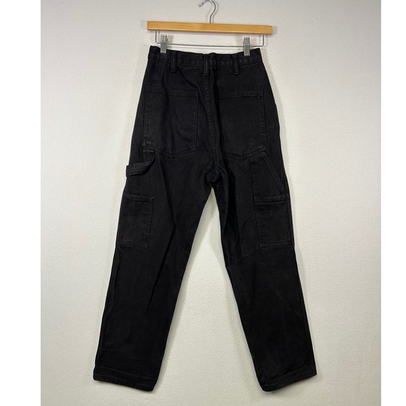 Streetwear J. Galt Womens S Black Carpenter High Rise Straight Leg Utility Pants - Picture 2 of 11